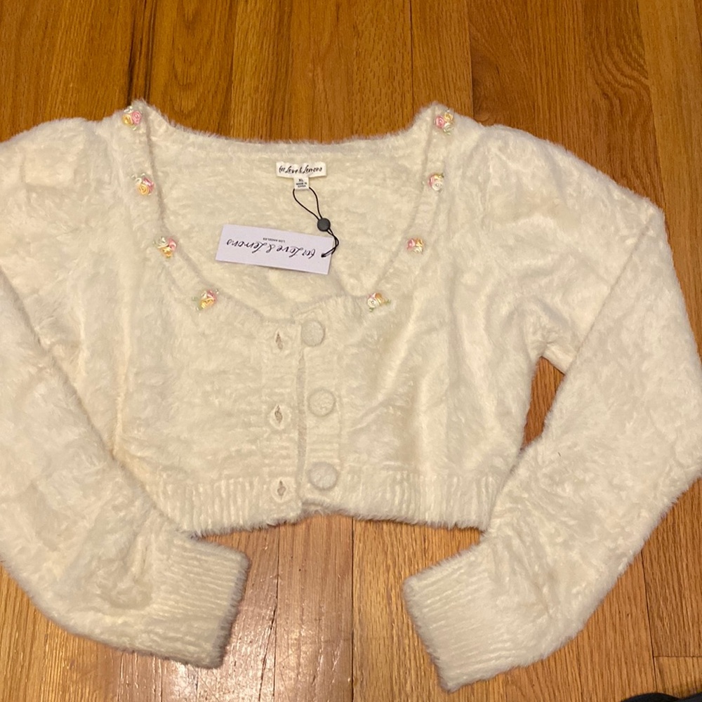 For love and lemons Crop sweater fuzzy  Xl from winter line